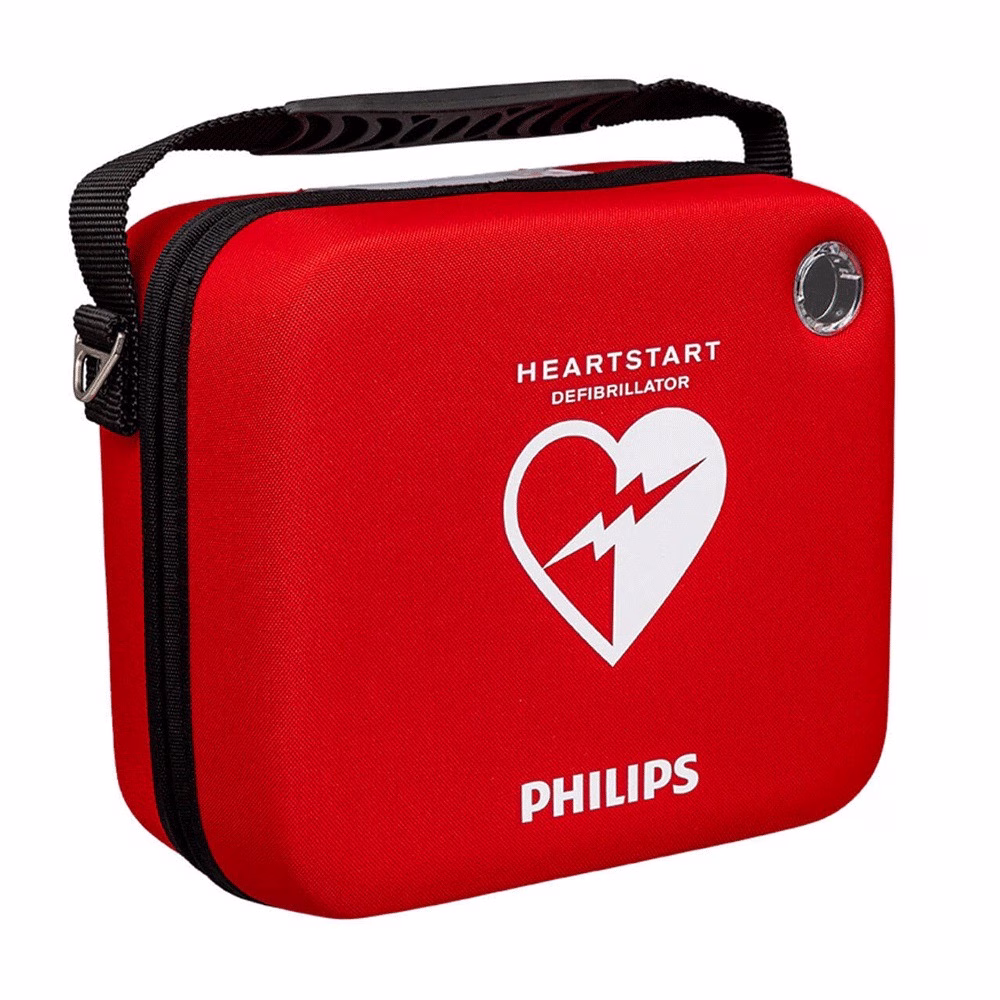 Étui de transport semi-rigide rouge pour DEA Philips HeartStart – Compact et robuste